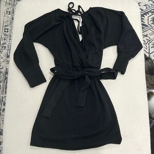 Elegant Black Sweater Dress